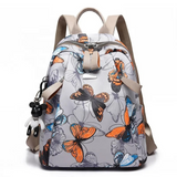 Mochila Mujer Mariposas Con Llavero