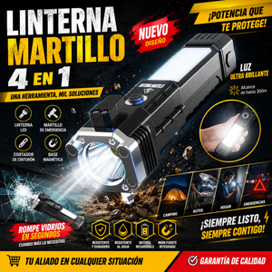 MÁQUINA DE AFEITAR SONAR 3EN1+ LINTERNA MARTILLO 4EN1